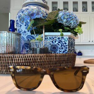 Authentic RayBan polorized large 2 tone Wayfarer